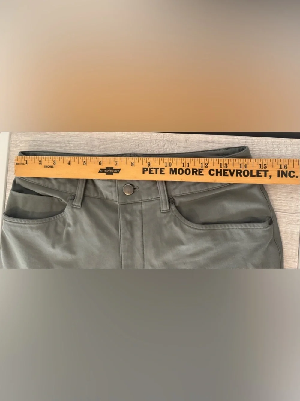 Lululemon ABC Slim-Fit 5 Pocket Pant Warpstreme Olive Green Everyday Size 30 - Picture 6 of 11